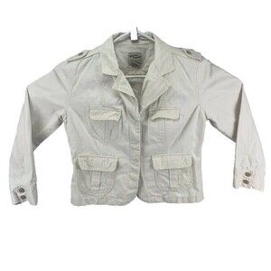 LUCKY Brand White Button Front Women’s Jacket Size Medium
